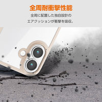 iPhone17 ケース ハイブリッド D3O(R) メタルステッカー付 ベージュ PM-A25AD3OFCBE エレコム 1個（直送品）