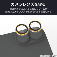 iPhone17 レンズガラスフィルム 高透明 10H 指紋防止 シャンパンゴールド PM-A25AFLLGGD エレコム 1個（直送品）