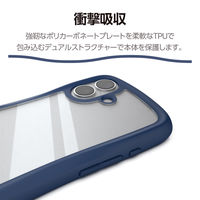 iPhone17 ケース ハイブリッド 磁気吸着対応メタルステッカー付 Grippy PM-A25AGRPFCNV エレコム 1個（直送品）