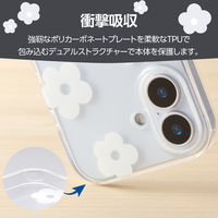 iPhone17 ケース ソフト 衝撃吸収 花柄デザイン ホワイト PM-A25AIMLFLWH エレコム 1個（直送品）