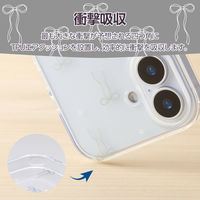 iPhone17 ケース ソフト 衝撃吸収 リボンデザイン シルバー PM-A25AIMLRISV エレコム 1個（直送品）