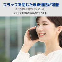 iPhone17 ケース レザー 手帳型 マグネット 衝撃吸収 超軽量 ブラック PM-A25APLFUBK エレコム 1個（直送品）