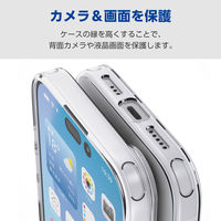 iPhone17 ケース ソフト 薄型 磁気吸着対応メタルステッカー付 高透明 クリア PM-A25AUCT3CR エレコム 1個（直送品）