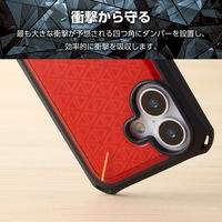 iPhone17 ケース ハイブリッド D3O(R) 超衝撃保護 レッド PM-A25AZEROD3RD エレコム 1個（直送品）