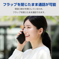 iPhone Air ケース レザー 手帳型 マグネット 超軽量 ブラック PM-A25BPLFUBK エレコム 1個（直送品）