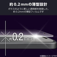 iPhone17 Pro ガラスライクフィルム 高透明 ブルーライトカット ハードコート9H PM-A25CFLGLBL エレコム 1個（直送品）