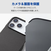 iPhone17 Pro ケース ソフトレザー 超軽量 薄型 ブラック PM-A25CPLOBK エレコム 1個（直送品）