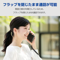 iPhone17 Pro ケース レザー 手帳型 ハンドストラップ付 ブラック PM-A25CPLFY4BK エレコム 1個（直送品）