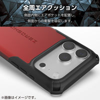 iPhone17 Pro ケース ハイブリッド 衝撃吸収 ZEROSHOCK レッド PM-A25CZERORD エレコム 1個（直送品）