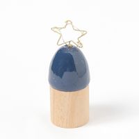 クリスマス　(LEDライト付き)ひげ布サンタ ネイビー LAKOLE/ラコレ