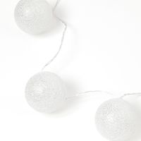 【アウトレット】クリスマス　LED グリッターボール(シルバー) LAKOLE/ラコレ