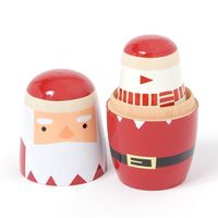 クリスマス　マトリョーシカ3点セット サンタ LAKOLE/ラコレ