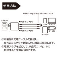 YAMAZEN USB充電器 PD対応 65W GaN USBーA×1 USBーC×2 急速充電 YPD-65CCA 1個