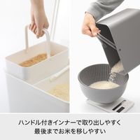 フタ付きストックケース 米びつ（インナーセット）10kg ブラック LBK-50_Bk 1個 日本製 計量カップ付き ライクイット