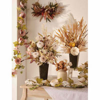 ストア・エキスプレス キャベッジローズガーランド(造花)140cm モーヴ 28681-224 1本 57-12-8-2（直送品）