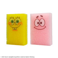 （限定）キッチンスポンジ サンサンスポンジ スポンジ・ボブ 4個セット ランダムキーホルダー1個付