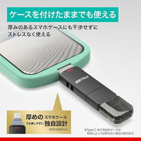 バッファロー USB3.2 TypeーC/Aスティック型SSD 1.0TB ブラック SSD-SD1.0U3-BA 1個