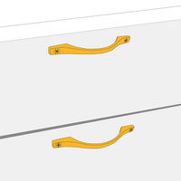 清水 スマート富士ハンドル 小 ホワイト SH-SFT110W 1セット(1個×50)（直送品）