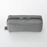 無印良品 ポリエステルガジェットポーチ 約幅20×高さ9×マチ6cm グレー 良品計画