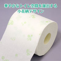 トイレットペーパー ダブル 1.5倍長持ち 8ロール 37.5m パルプ クリネックス プリント 無香料 1箱（8パック64ロール入） 日本製紙クレシア