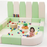 【軒先渡し】オリバー キッズコーナー S・OC-300 入り口 防炎・高機能 幅900×奥行900×高さ350mm OW×LG 1台（直送品）