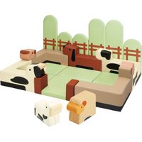 【軒先渡し】オリバー キッズコーナー オリバーファーム ベンチ・ヒツジ 防炎・高機能 幅900×奥行900×高さ600mm IV×GN 1台（直送品）