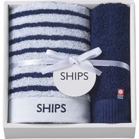 【ギフト包装】エム・エス・ティー　シップス　フェイス・ウォッシュタオルセット　210018054　1セット(2個)（直送品）