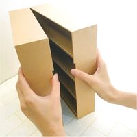 ワールドクラフト マスキングテープケース LLサイズ(4段×2列) ライトブラウン MTC-03CF 1個