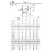 マルエム産業 高圧継手 くい込み ホース接続ユニオン 鋼管外径30×PF3/4 MUC30-3/4 1個（直送品）