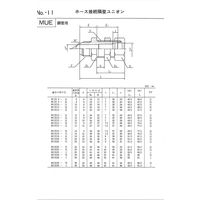 マルエム産業 高圧継手 くい込み ホース接続隔壁ユニオン(鋼管外径10×PF1/2) MUE10-1/2 1個（直送品）