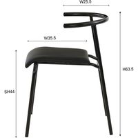 東谷 ROOM ESSENCE マルカート チェア ブラック A2-102BK 1脚（直送品）