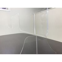 【並行輸入品】関包スチール アクリルパーティション 開口部付 幅900×高さ600×奥行305mm クリア(透明)KP-AB-3-9060-MT 1台（直送品）