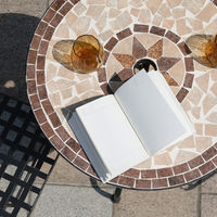 不二貿易 モザイクテーブル 幅610×奥行610×高さ695mm 星柄 10655 1台（直送品）