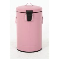 不二貿易 スチール ラウンドペダルペール 12L ピンク 34719 1個（直送品）