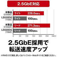 NAS（ネットワークハードディスク）6TB 2ドライブ リンクステーション HDD LS720D0602 1台 バッファロー（直送品）