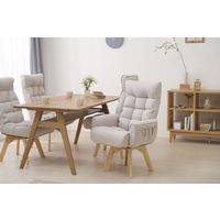 アイリスオーヤマ 回転ファブリックチェア　FAC-KH　アイボリー　1脚（直送品）