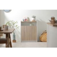 アイリスオーヤマ ゴミ箱 30L 引き出し ペールカウンター ウッドペールストッカー WPS-630 ウォームホワイト/ライトナチュラル 1台（直送品）