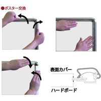 常磐精工 ポスターグリップスタンド看板(屋内用) A1ロウ片面シルバー PGSK-A1LKS 1台（直送品）