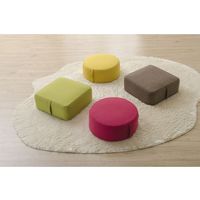 セルタン カバーが洗える 低反発ミニラウンドクッション 380×380mm ダリアンイエロー A1061-630YE 1台（直送品）