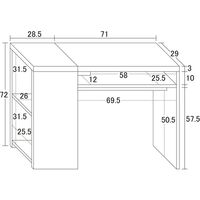 【軒先渡し】クロシオ PDデスク 幅995×奥行290×高さ720mm ブラック 75301 1台（直送品）