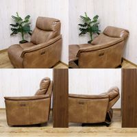 後藤家具物産 ソファー 2人掛 電動モーション 幅1980mm ダーク SO-TG3P-DBR 1台（直送品）