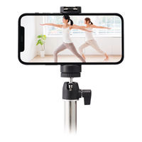 スマホスタンド 三脚ロングタイプ（最大高さ160cm） ～6.5インチまで対応 スマホホルダー P-STSRSLBK 1個 エレコム（直送品）