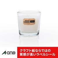 エーワン（A-one）ラベルシール クラフト紙・ダークブラウン プリンタ兼用 封筒 シール ステッカー A4 27面  15シート  31751