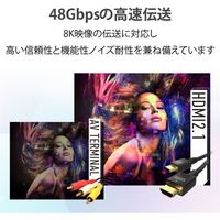 HDMI ケーブル HDMI2.1 ウルトラハイスピード スリム 8K4K対応 1m ブラック DH-HD21ES10BK エレコム 1個（直送品）