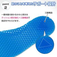 コモライフ 衝撃吸収の柔らかいインソール 男性用 390324 1個