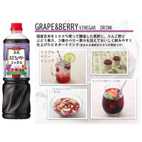 ミツカン 業務用フルーティス　黒酢ぶどう＆ベリーミックス 1000ml 6倍濃縮タイプ 大容量　飲むお酢 8本