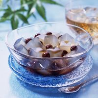 清水食品 国産天草使用 黒みつ豆寒天 6個