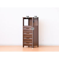 【軒先渡し】サン エルサ 電話台 幅340×奥行330×高さ850ｍｍ ブラウン 14070 1台（直送品）