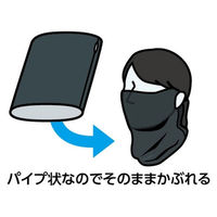アーテック UVフェイスカバーマスク 瞬冷(ブラック) 熱中症対策 UVカット ひんやり 冷感 51431 1セット(2個)（直送品）
