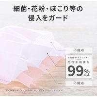 MSソリューションズ 不織布マスク こどもサイズ 50枚入/箱(個包装) ピンク PL-FM03PK50EC 1箱(50枚入)